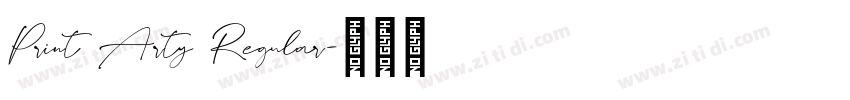 Print Arty Regular字体转换